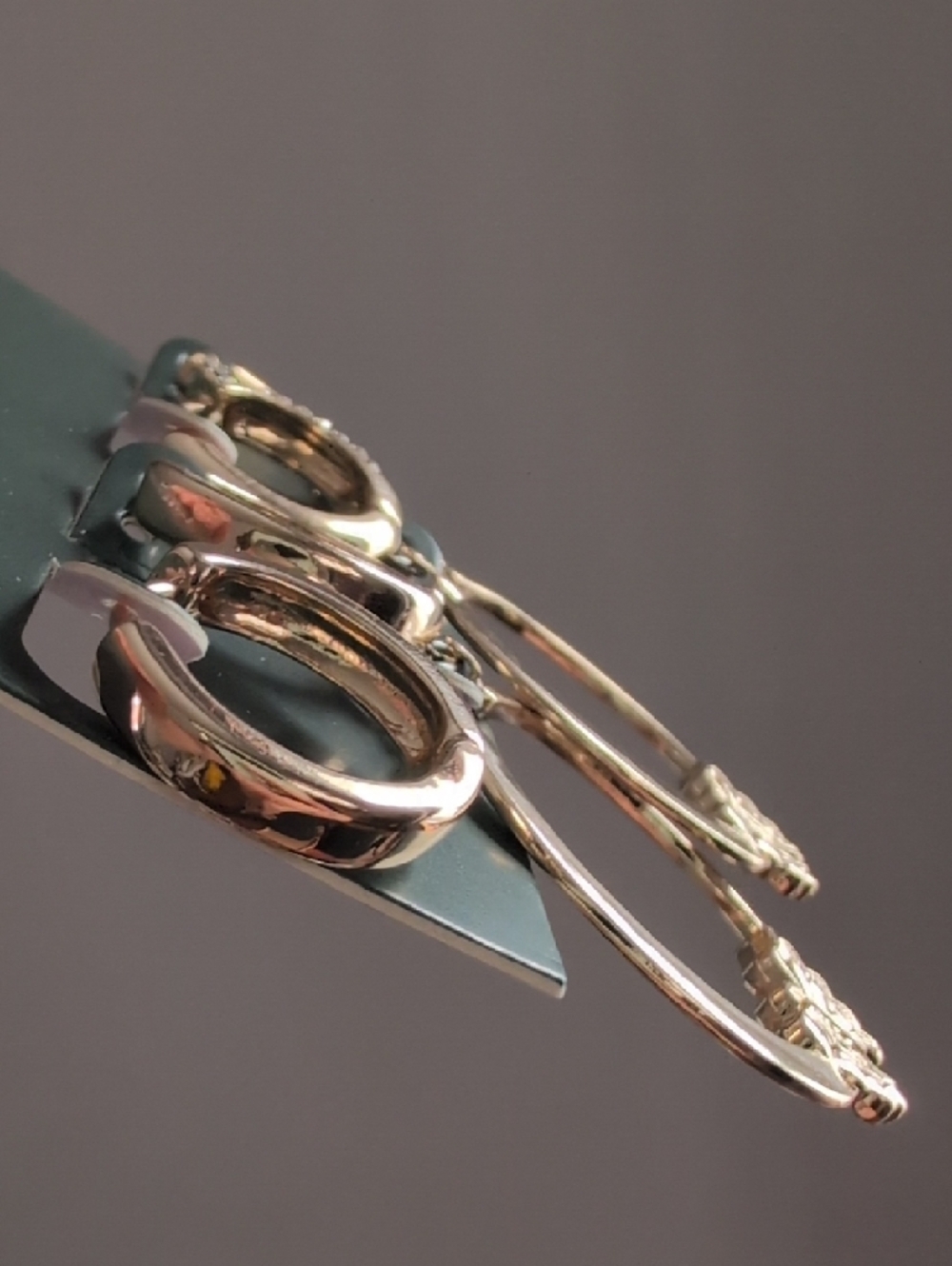 wild fable Gold Hoop Earring Set with Crystal and Butterfly Accents - Picture 7 of 8